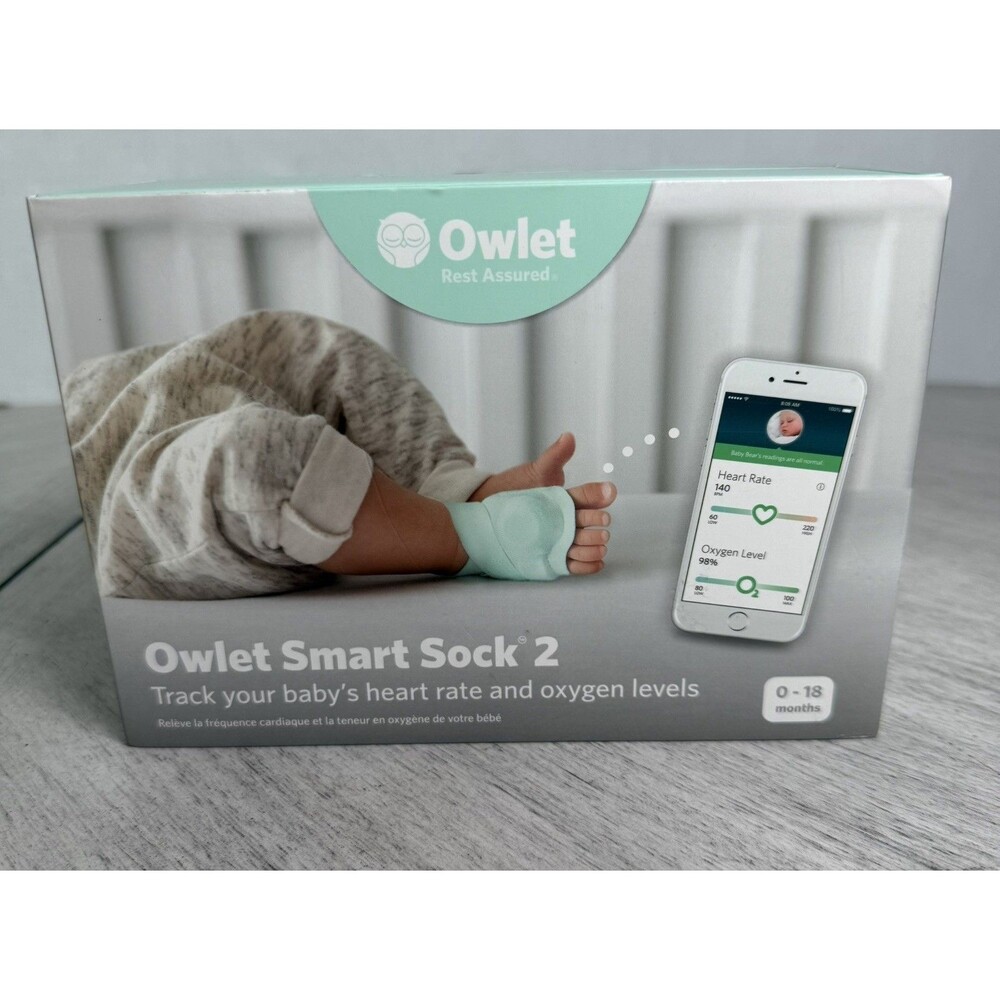 Owlet Smart Sock 2 Baby Heart Rate & Oxygen Level Health Monitor Tested